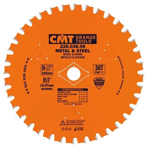 CMT Industrial Piła do cięcia stali - D165x1,5 d15,8 Z36 HW