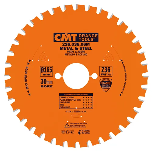 CMT Industrial Piła do cięcia stali - D165x1,6 d30 Z36 HW