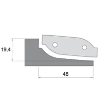 IGM Nóż profilowy do F631 - typ C, górne pobieranie