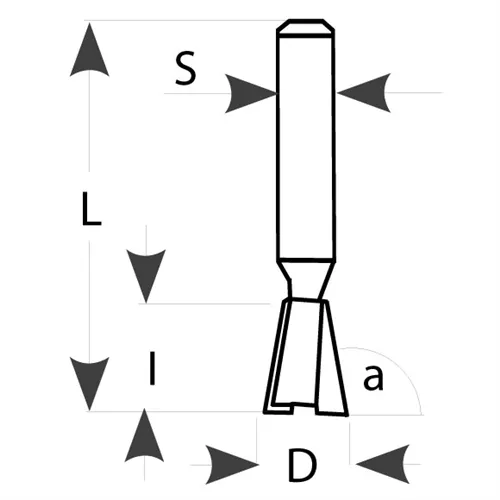 IGM M118 Frez do połączeń na jaskółczy ogon - D12,7x20-8°x68,4 S=8 HW