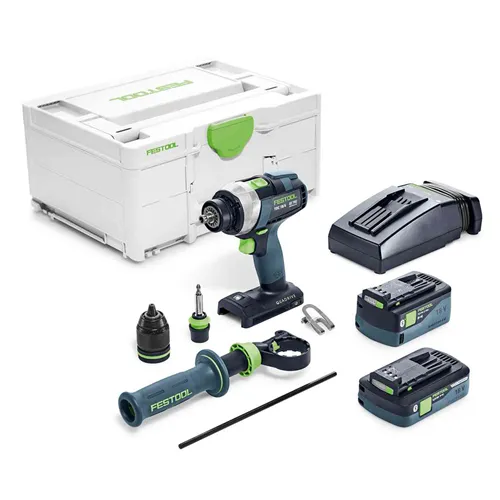 Festool Akumulatorowa wiertarko-wkrętarka TDC 18/4 5,0/4,0 I-Plus QUADRIVE