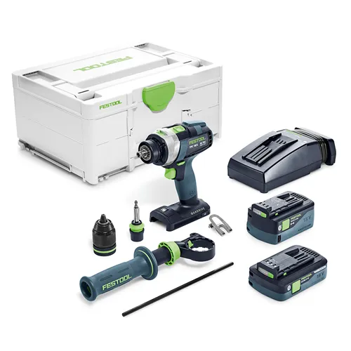 Festool Akumulatorowa wiertarko-wkrętarka udarowa TPC 18/4 5,0/4,0 I-Plus QUADRIVE