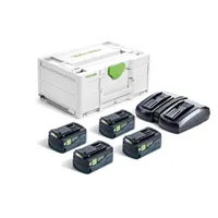 Festool Zestaw energii SYS 18V 4xHP5,0/TCL6DUO
