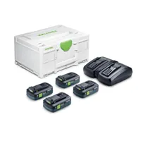 Festool Zestaw energii SYS 18V 4xTBX4/TCL6DUO