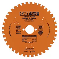 CMT Piła do cięcia stalii - D190x2,0 d30 Z40 HW