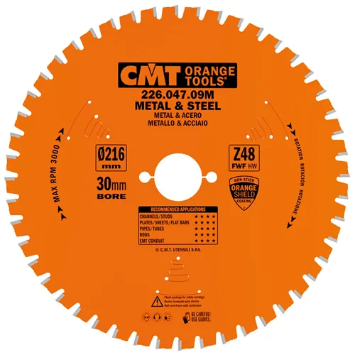 CMT Industrial Piła do cięcia stali - D216x2,2 d30 Z48 HW