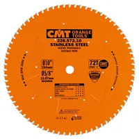 CMT Xtreme Piła przemysłowa do stali nierdzewnej - D254x2,2 d15,8 Z72 HW
