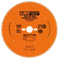 CMT Xtreme Piła przemysłowa do stali nierdzewnej - D250x2,2 d30 Z72 HW