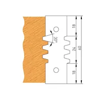 Nóż profilowy do F620 - 60x24x2mm