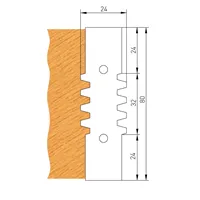 Nóż profilowy do F620 - 80x24x2mm