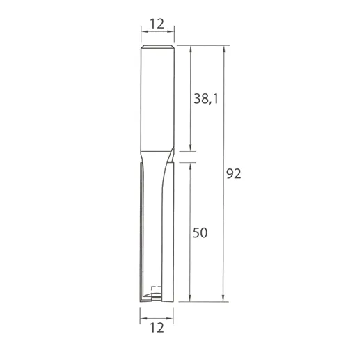 IGM M110 Frez do rowków z wkręcanym ostrzem - D12x50 L92 S=12 HW