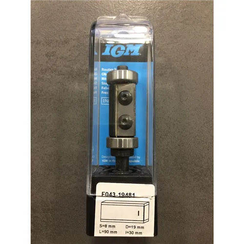 IGM F043 Obcinający frez z płytkami wymiennymi i 2 łożyskami, D19x30 L90 S=8 HW (Używane)